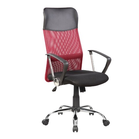 Poza Scaun de birou ergonomic Bedora Lotte, Mesh, Negru/Rosu