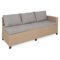 Set mobilier pentru gradina/terasa, Baxter, 3 piese, natur/bej