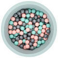 Piscina cu bile, Bubble Pops v9, 150 bile, Ø85 x 30 cm, bumbac/plastic, menta