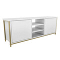 Comoda TV, Retricy, Otis, 140x35.3x50.8 cm, PAL, Aur/Alb