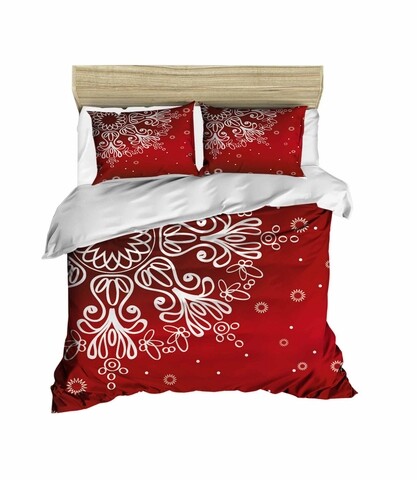 Poza Lenjerie de pat dubla Xmas-427, Pearl Home, 3 piese, amestec bumbac, multicolor