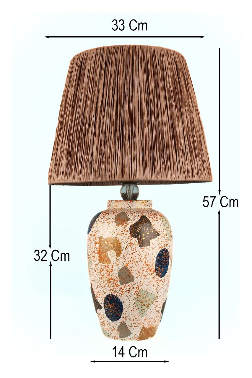 Lampa de masa, Opviq, 687HMY2440, Multicolor - imagine 2
