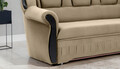 Coltar extensibil dreapta 3 locuri ELTAP, L-036, Lord, 243x180x112 cm, lemn/poliester, maro deschis/negru