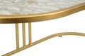 Masuta de cafea Antalia, Mauro Ferretti, 90x50x45 cm, fier/sticla, auriu