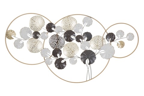 Decoratiune de perete rounds, mauro ferretti, 130x70 cm, fier, multicolor