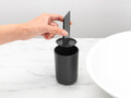 Suport periute si pasta de dinti, Brabantia, Dark Grey, 7.6x7.6x11 cm, polipropilena, gri inchis