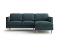 Coltar dreapta 3 locuri, Eden, Micadoni, 223x150x90 cm, tesatura structurata, verde albastrui melanj