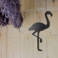 Decoratiune de perete, Flamingo Silhouette, Metal, Dimensiune: 51 x 30 cm, Negru