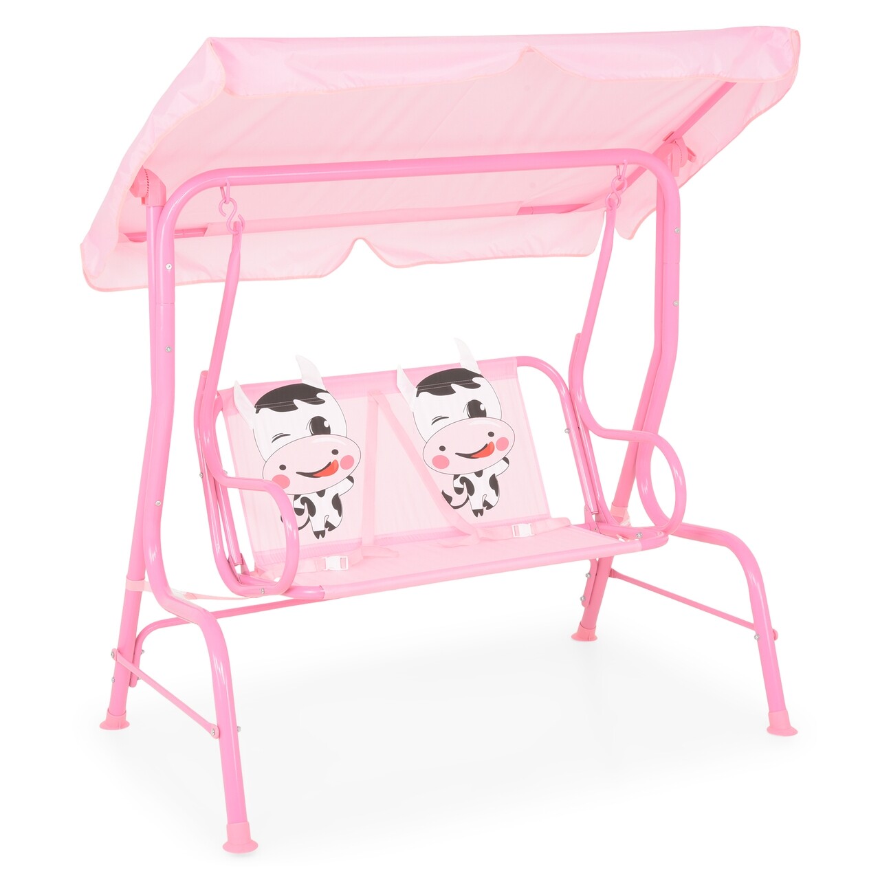 Leagan pentru copii, Cow, 115 x 75 x 110 cm, roz - imagine 4
