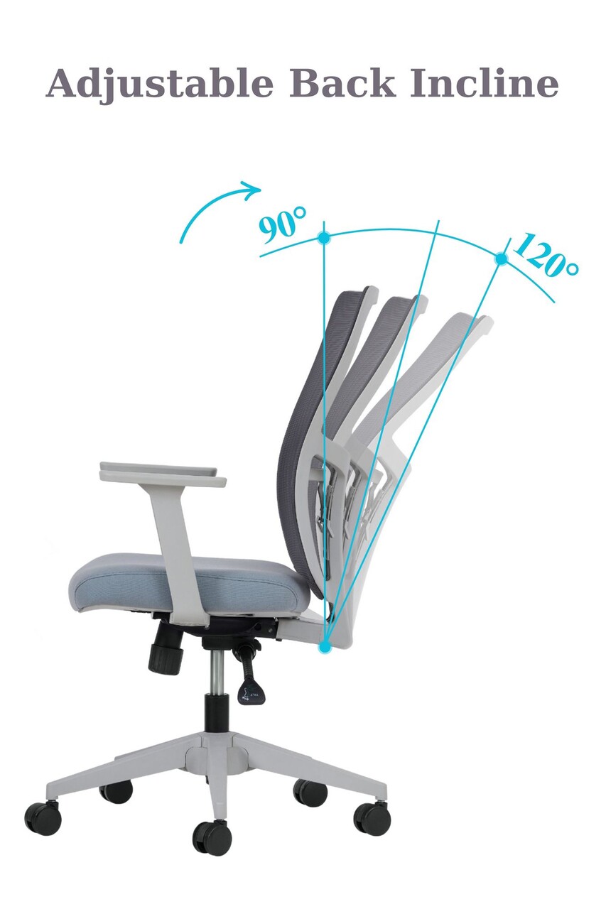 Scaun de birou, Hanah Home, Lumbar 108, 61x108x68 cm, Plastic, Gri - view 7