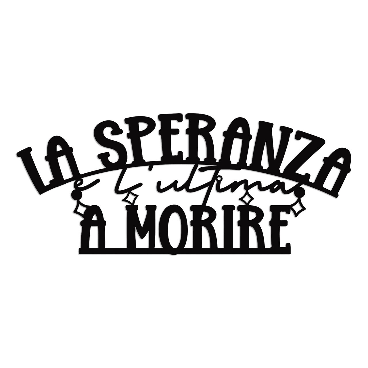 Decoratiune de perete, La Speranza 2, Dimensiune: 60 x 26 cm, Negru — imaginea 4