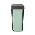 Cos de gunoi incorporat, Brabantia, Sort&Go, 2x30 L, 48.1x30.4x63.7 cm, polipropilena, gri inchis/verde jad