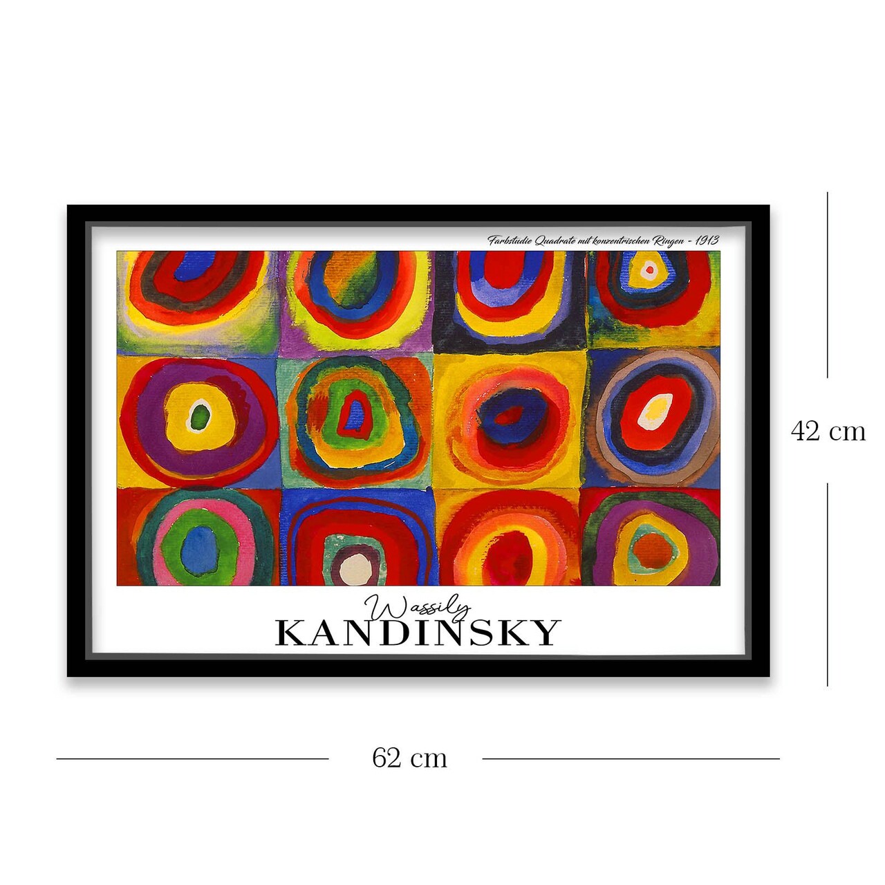 Tablou decorativ, 4262SYHKANDINSKY-020, Fundal: 100% MDF (Grosime: 2,7 mm), Multicolor - view 5