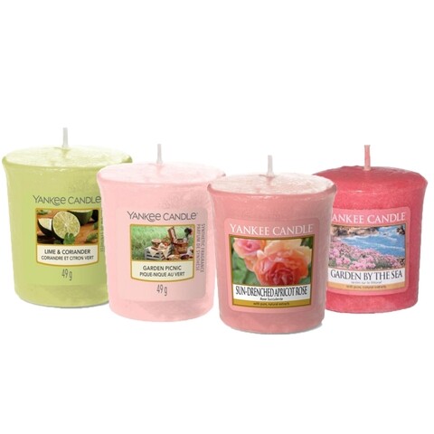 Set 4 lumanari parfumate votive, Yankee Candle, Spring Bouquet, 15 h