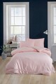 Lenjerie de pat pentru o persoana, Water Yollu Saten - Powder, EnLora Home, 70% bumbac/30% poliester