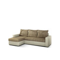 Coltar extensibil reversibil 3 locuri ELTAP, Livio, 237x150x72 cm, lemn/poliester, bej inchis/bej deschis