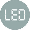 Oglinda decorativa cu LED Lumi, Wenko, 25.5x4-35x32 cm, metal, negru