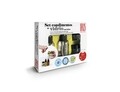 Set recipiente pentru ulei, otet, sare si piper 4 piese Spray Travel, Iris Barcelona, 50 ml/10 ml, sticla