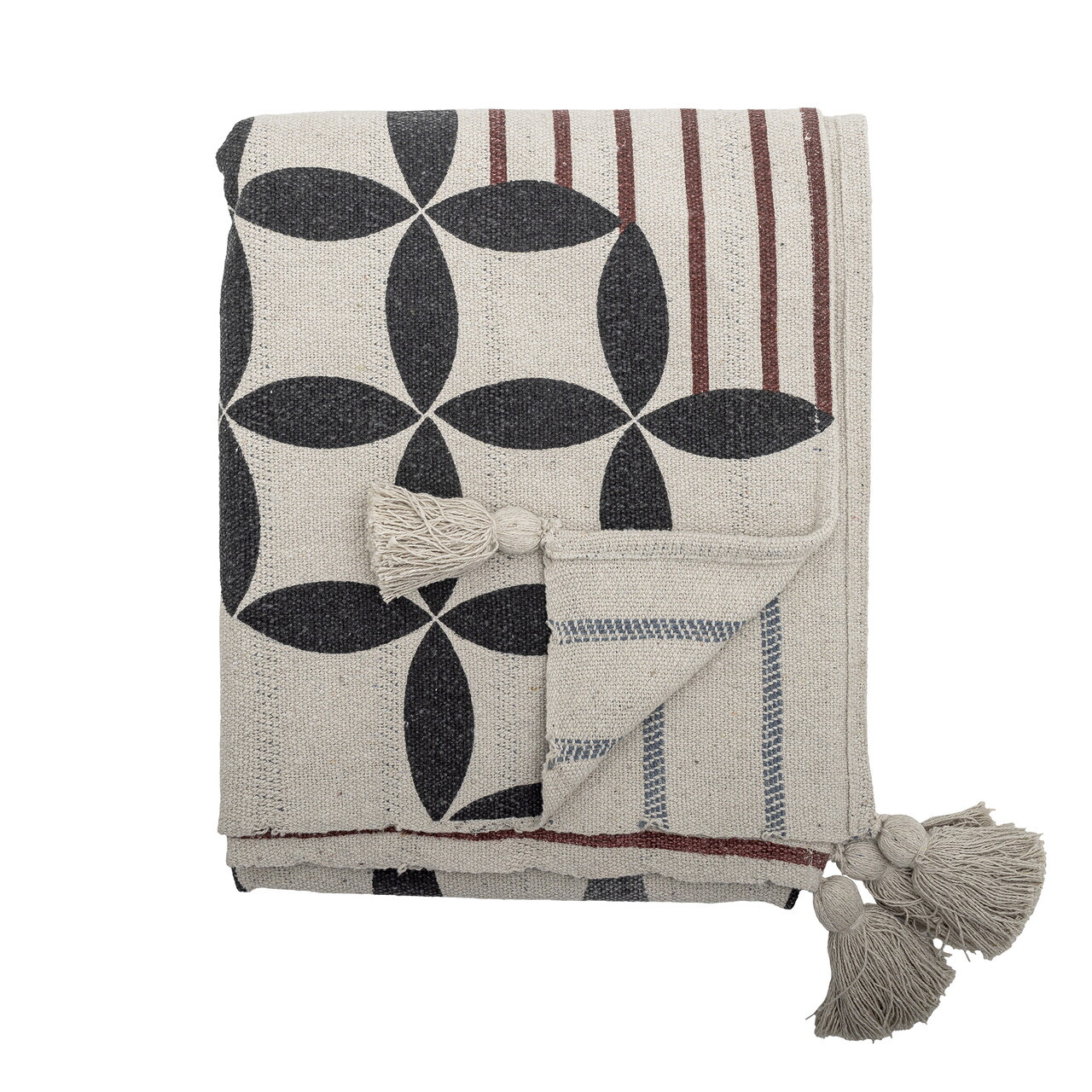 Pled Bloomingville Forma 130x160 cm amestec bumbac natural