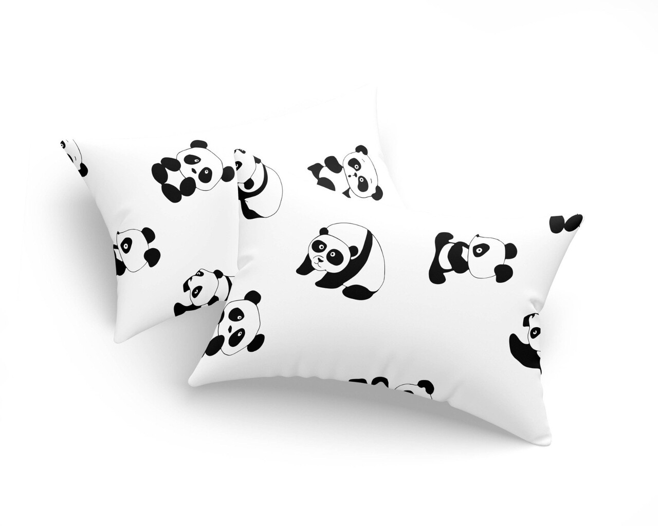 Set 2 fete de perna, Panda - White, Eponj Home, 65% bumbac/35% poliester