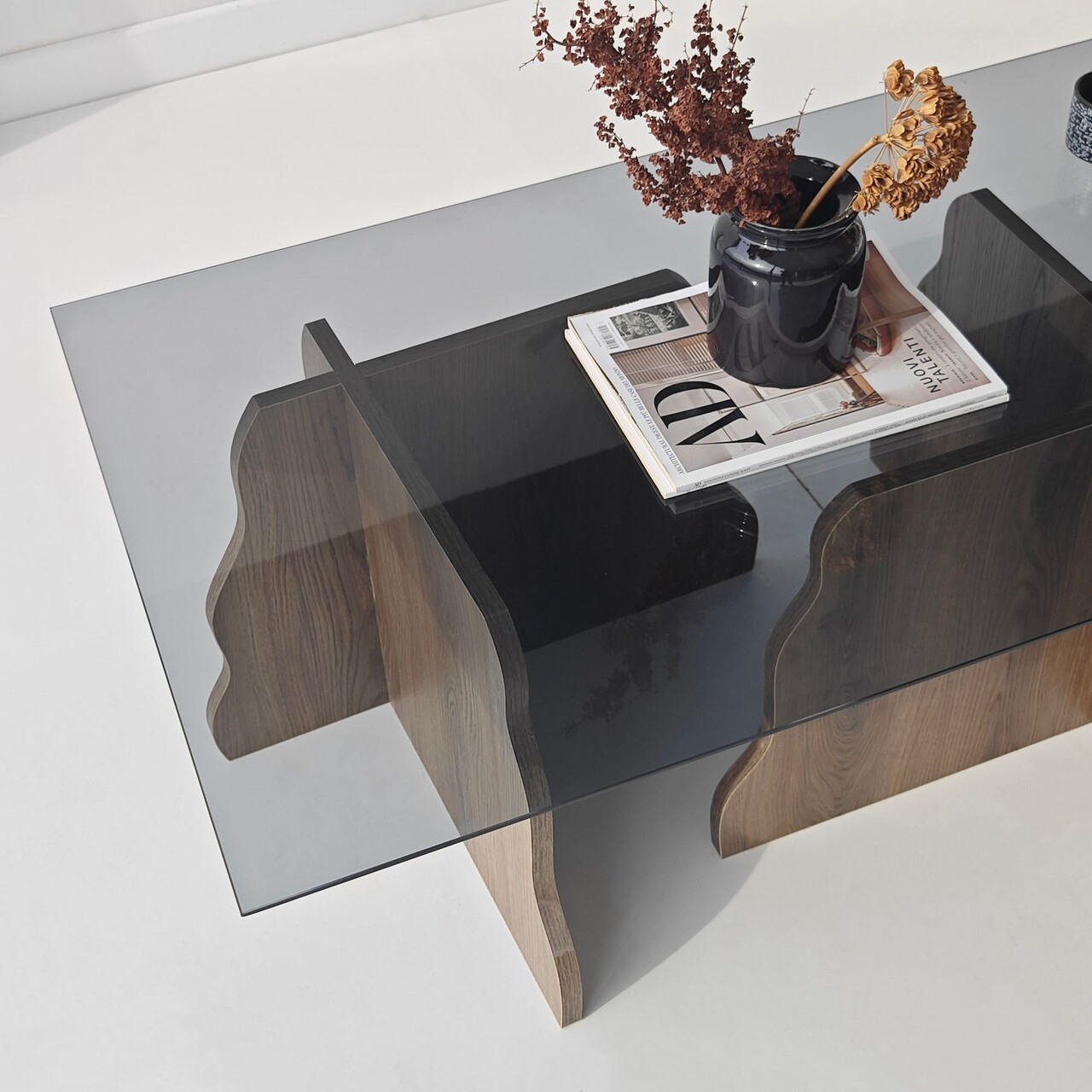 Masuta de cafea, Hanah Home, Canyon, 105x40x65 cm, Nuc / Fume - view 10