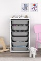 Dulap multifunctional, Estella, Bronz 6N, Alb/Gri