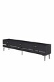 Comoda TV, Hanah Home, Ilay, 180x41x30 cm, Antracit / Argintiu