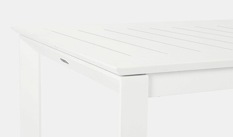 Masa extensibila pentru gradina/terasa Konnor, Bizzotto, 160/240 x 100 x 76 cm, aluminiu, alb
