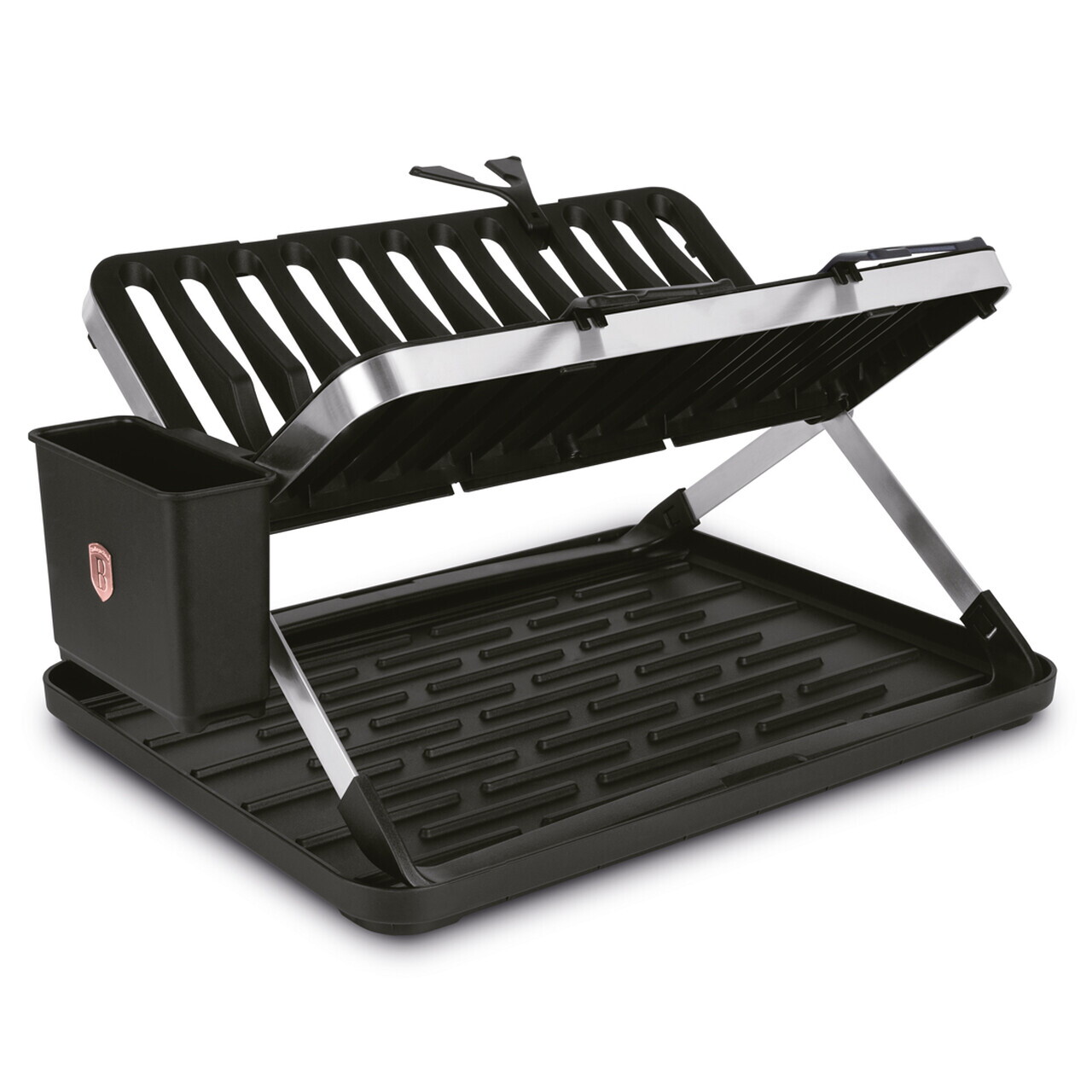 Scurgator de vase cu 2 etaje Berlinger Haus, Black Rose, 48x35.4x27.2 cm, inox/plastic, negru - imagine 4