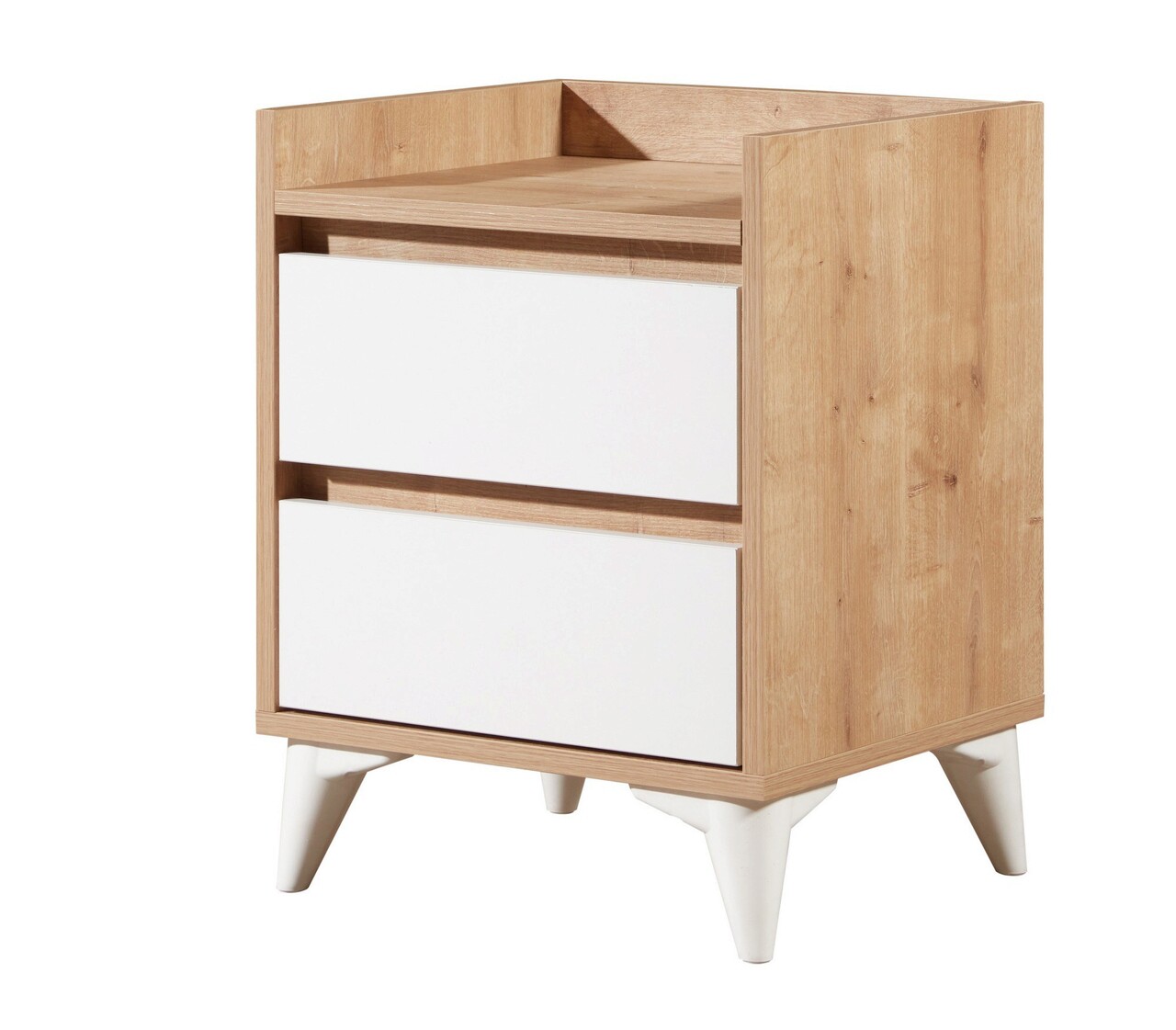 Noptiera, Hanah Home, Tuvalle 041, .45x59x40 cm, Stejar Safir / Alb - view 4