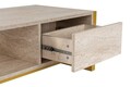 Masuta de cafea, Kalune Design, Haldizen, Travertin / Auriu