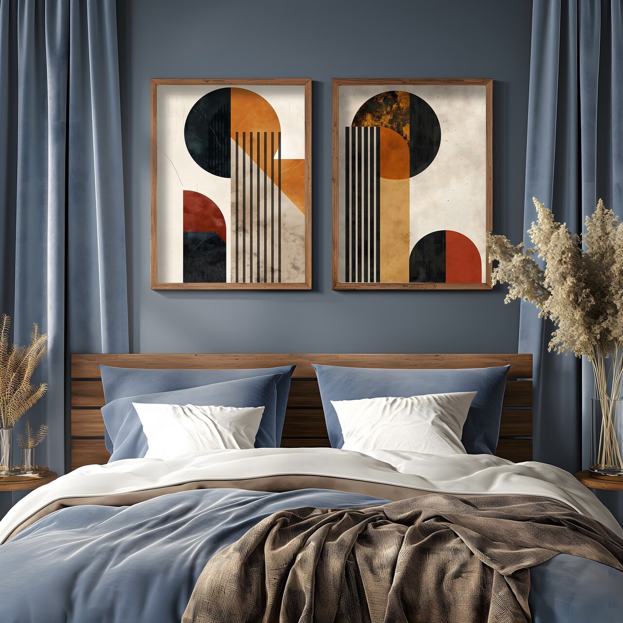 Set 2 tablouri decorative, HUM109, Cadru: 100% MOLID, Multicolor - view 3