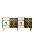 Consola, Olivia, Irmak, 150x40x79 cm, PAL , Alb/Auriu