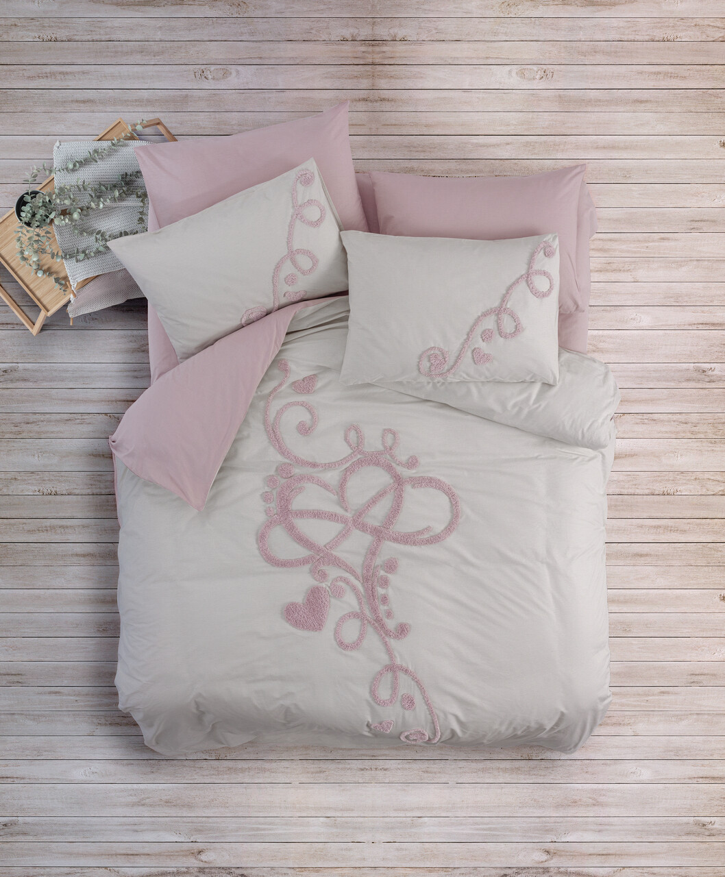 Lenjerie de pat dubla, Bellini - Pink, Cotton Box, Bumbac Ranforce