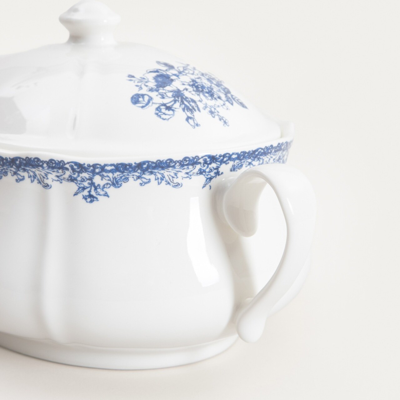 Supiera Lourry, Homla, 3 L, portelan, alb/albastru - imagine 5