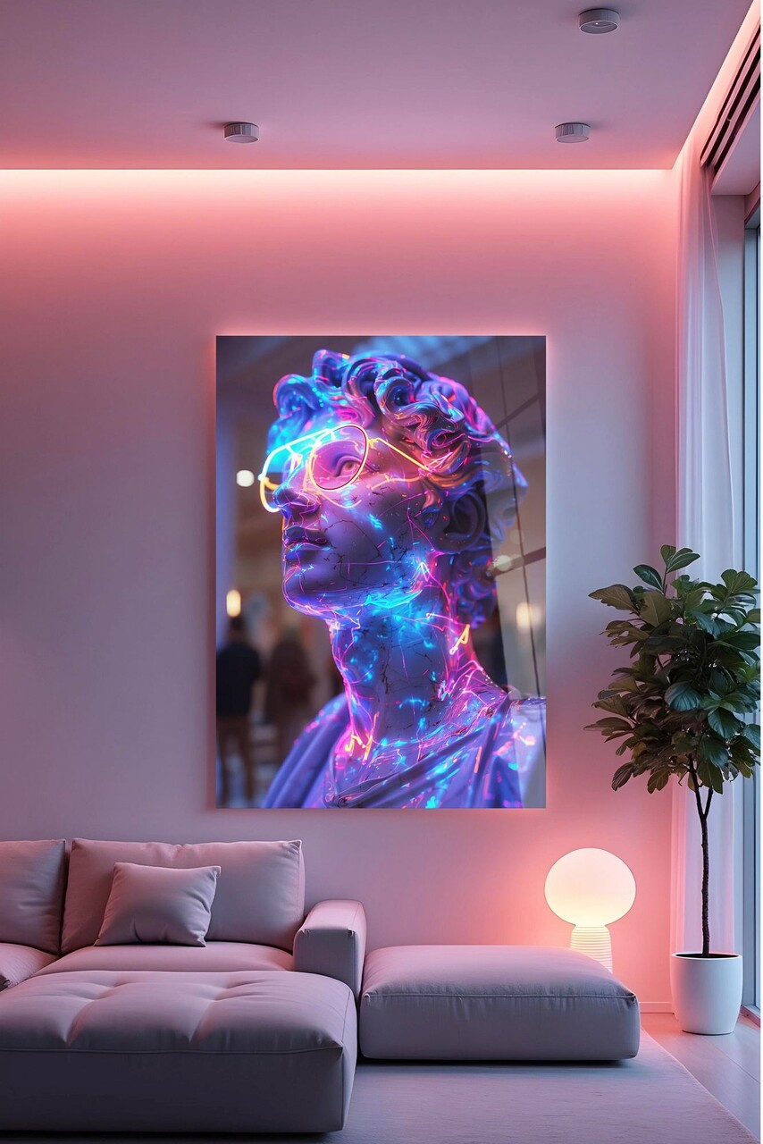 Tablou decorativ Hhlneon0016 70 x 100 cm Multicolor