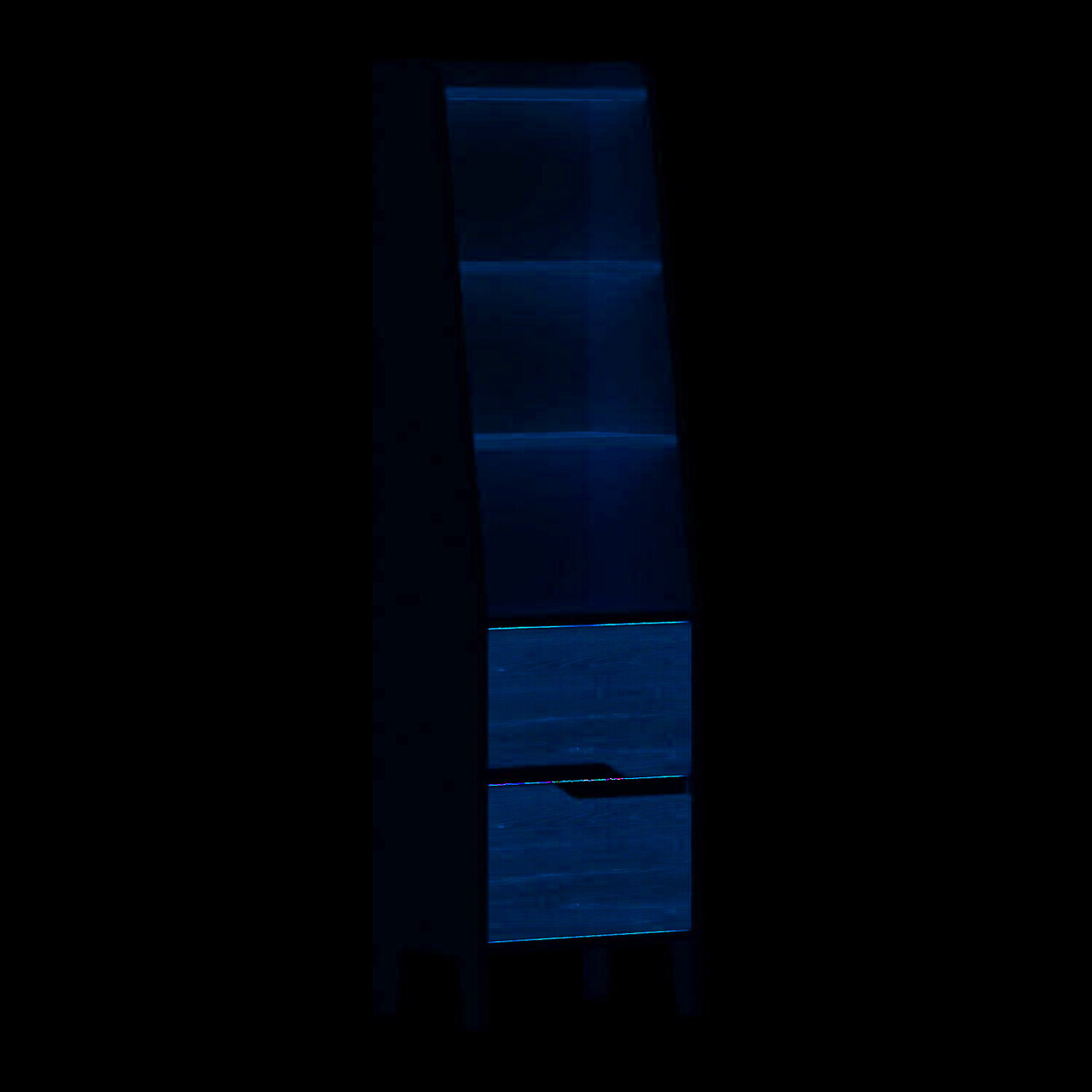 Corp biblioteca, Hanah Home, Ruby Bookcase, 45x165x35 cm, PAL, Piatră Lunii / Nuc — imaginea 4