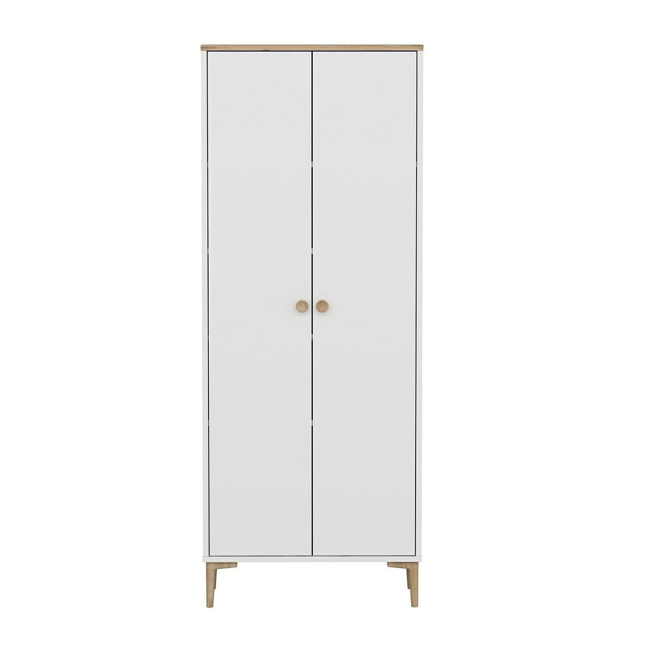 Dulap multifunctional, Hanah Home, Viona, 70x180x35 cm, Coș adânc / Alb — imaginea 5