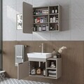 Set Dulap de Baie cu Chiuvetă și Oglindă (2 Piese), Hanah Home, 2937, MDF, Gresie
