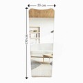 Oglinda decorativa, Siam, Vitros, 55x150x2.2 cm, MDF , Negru