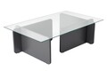 Masuta de cafea, Nordure, Flavio, 105x30x65 cm, Sticla temperata , Antracit