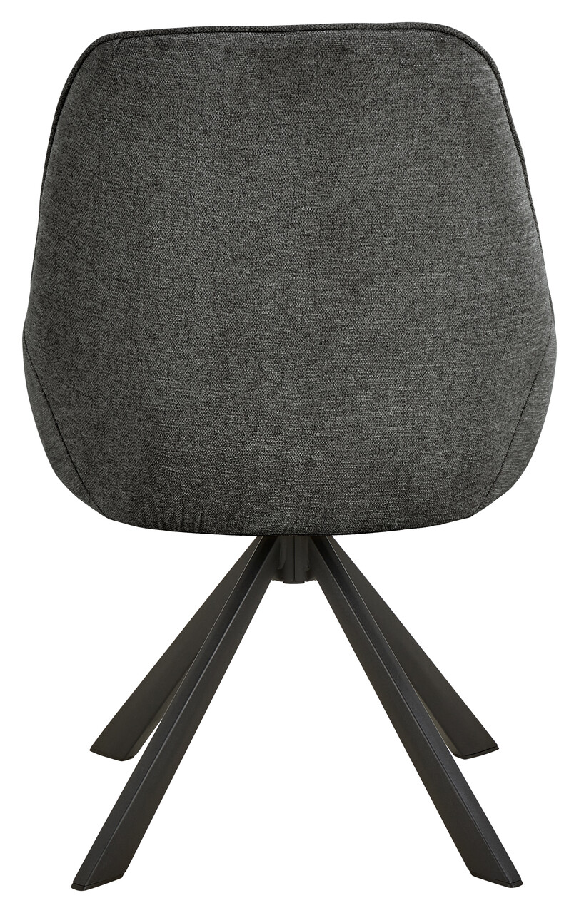 Scaun Carlton, Actona, 52x56x83.5 cm, rotativ, poliester/otel, gri inchis - view 10