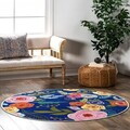 Covor, Kece-Fr68, 80x80cm, Albastru navy