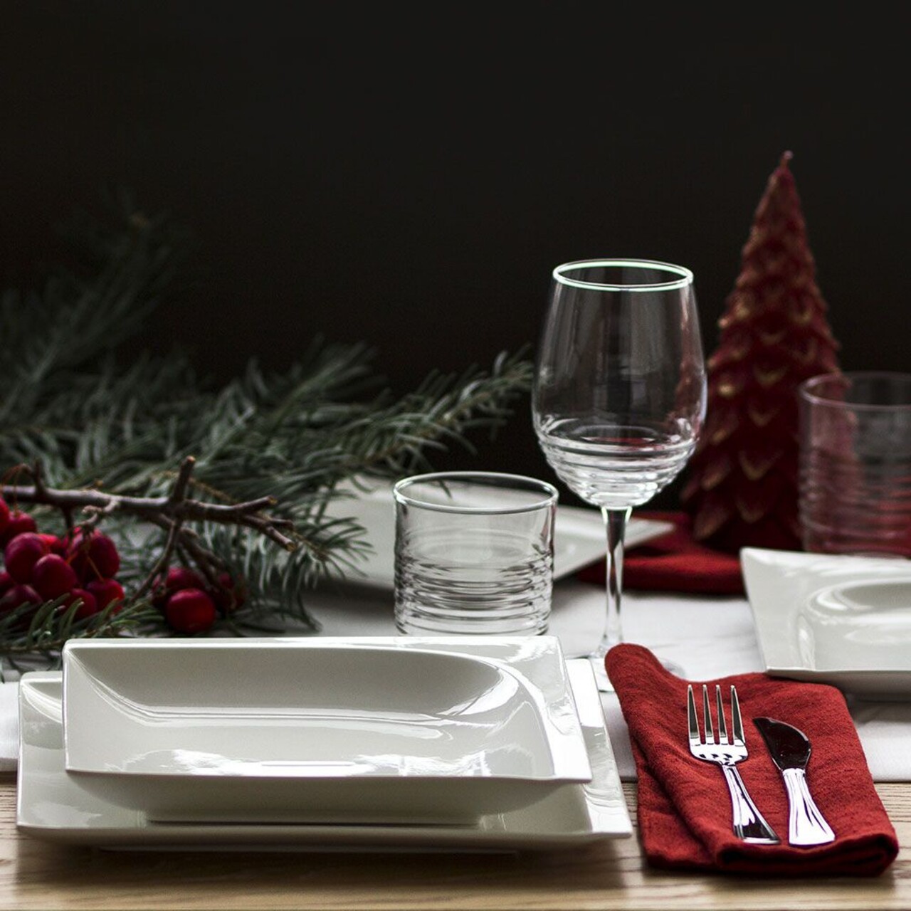 Serviciu de masa 18 piese Monaco Ambition 6 persoane portelan alb