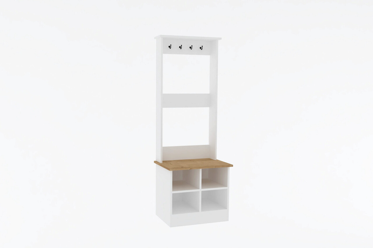 Cuier de perete, Puqa Design, Mare, 64x175x43 cm, PAL, Safir / Alb - 2 | YEO