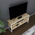 Comoda TV, Retricy, Merrion, 110x35x49.9 cm, PAL, Stejar alb