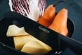 Cutit Santoku Dark line, Heinner, 18 cm, inox, negru