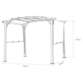 Pavilion pentru gradina / Gazebo, Shadow, L.360 l.269 H.225 cm, otel, maro/bej