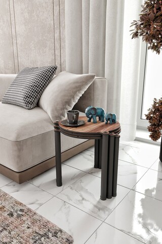 Set masute 3 piese, Hanah Home, Lavia 3, MDF , Maro