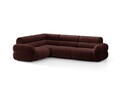 Coltar stanga 5 locuri, Neo, Micadoni Home, 295x210x83 cm, tesatura Chenille, maro cherrywood